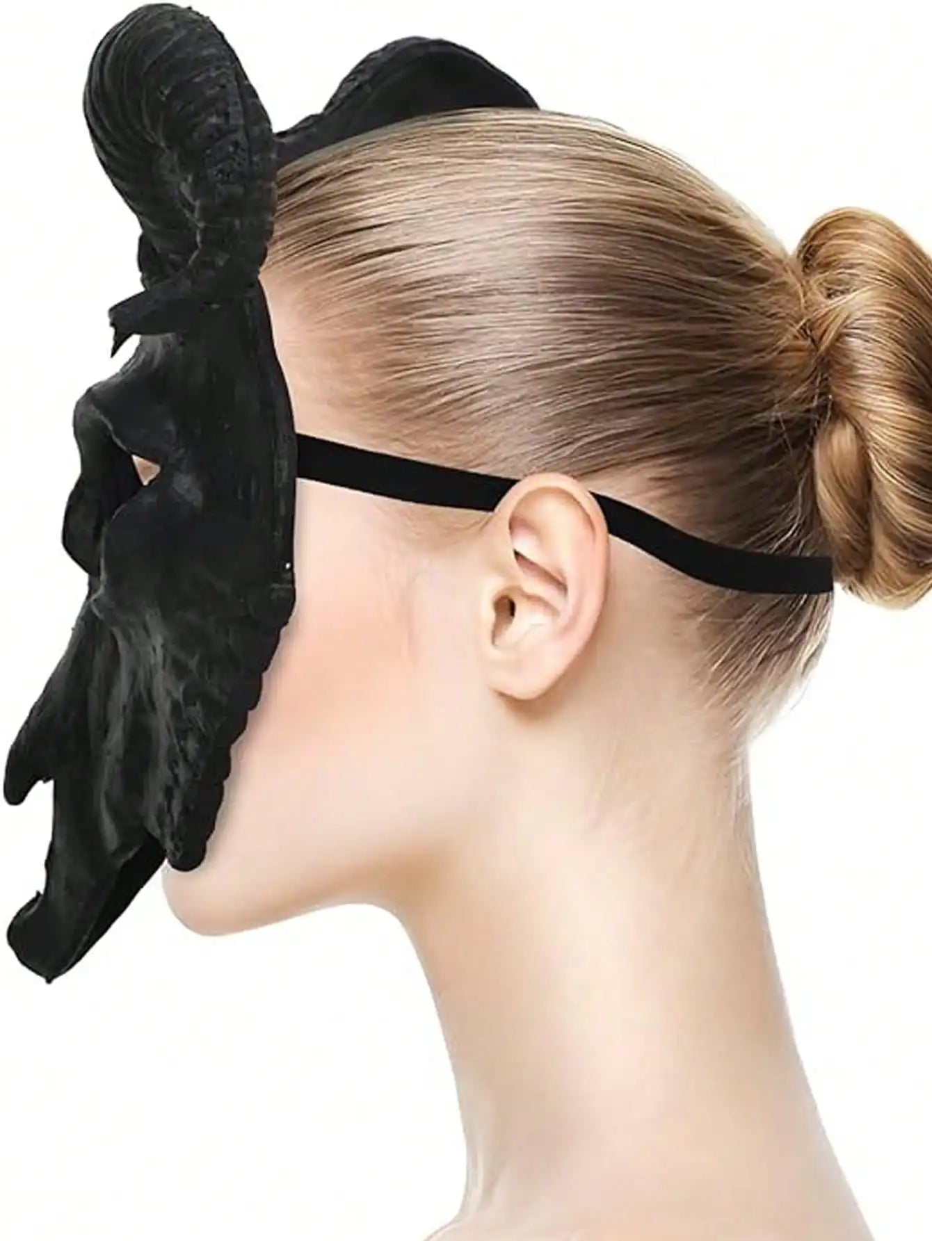 1Pc-Halloween Gothic Goat Head Skull Mask Ram Horns Animal Skull Costume Mask Demon Devil Evil Mask Cosplay Halloween Decor Prop