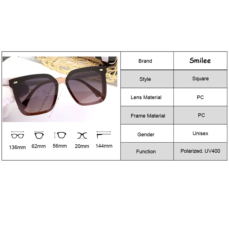 Vintage Pink Gradient Square Women'S Sunglasses 2021 Upstyle Female Polarized Sun Glasses Women Driving anti Glare Glasses UV